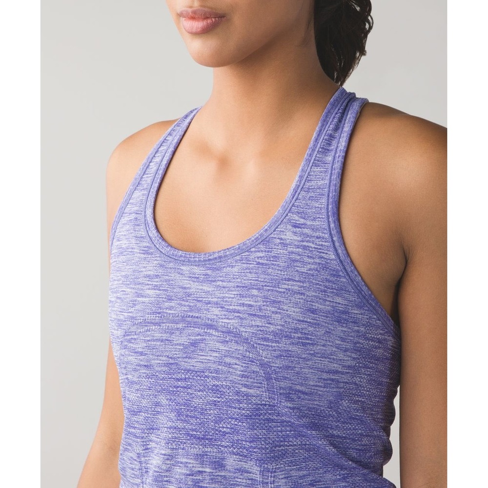 Lululemon Swiftly Tech Racerback Tank Top Purple Space Dye Size 6 Activewear